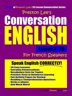 cover image of Preston Lee's Conversation English For French Speakers Lesson 1